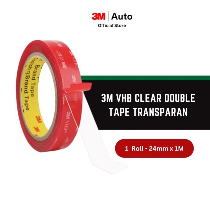 

3M VHB CLEAR DOUBLE TAPE TRANSPARAN PEREKAT DUA SISI - 24 MM X 1M