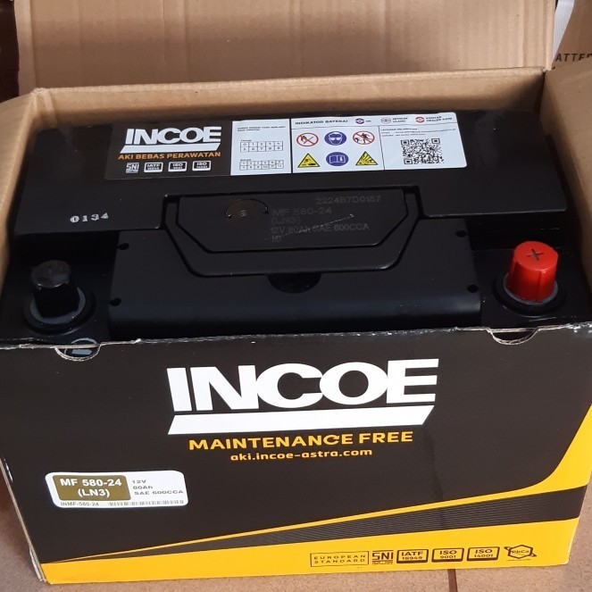 Aki Mobil Volvo Series Incoe Mf 58024 Aki Kering (Maintenance Free)