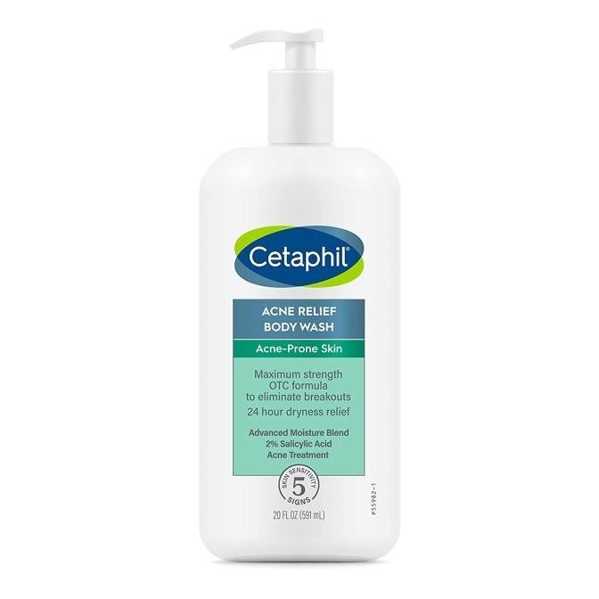 Cetaphil Body Wash Acne 2% Salicylic Acid Breakouts Dryness 591ml __Oasis