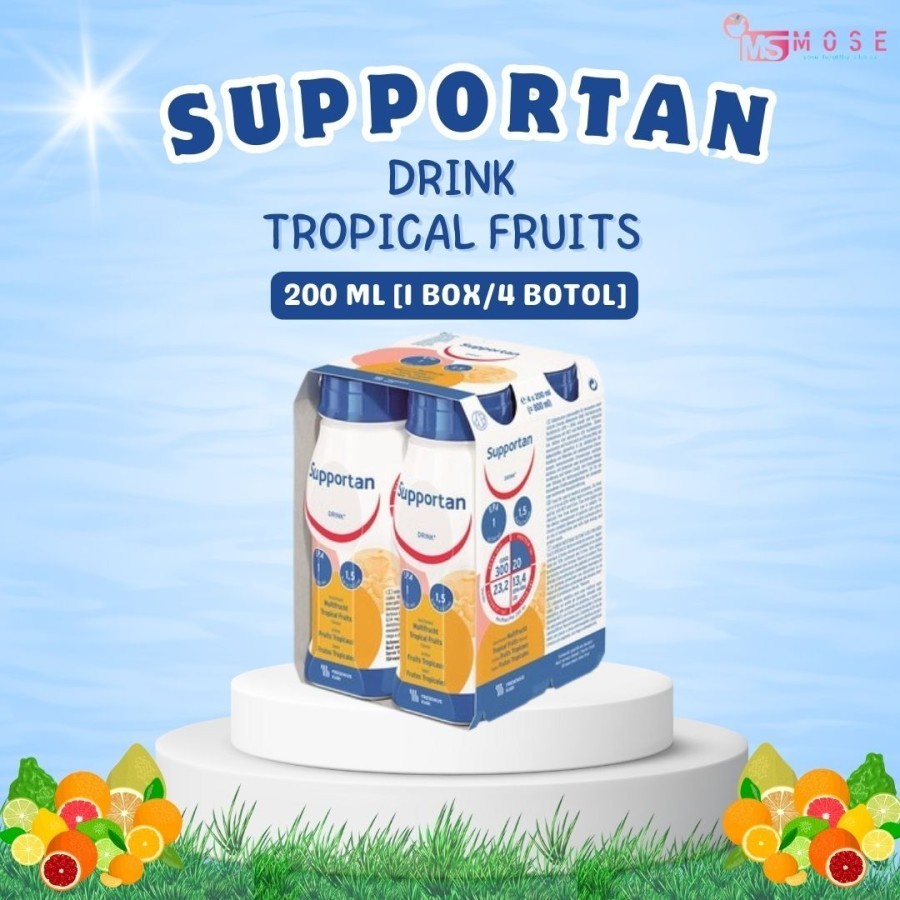 

SUPPORTAN DRINK TROPICAL FRUITS 200 ML 1 BOX/4 BOTOL