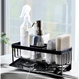 Rak Sponge Sabun Cuci Piring Nordic Wastafel Estetik - Hitam