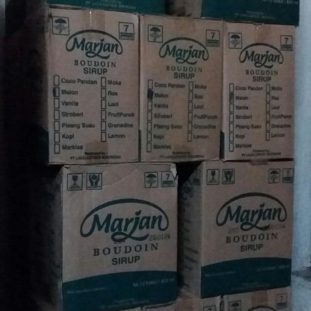 

Sirup Marjan Rasa Melon Per Dus Isi 12 Botol Khusus Grab/ Gojek