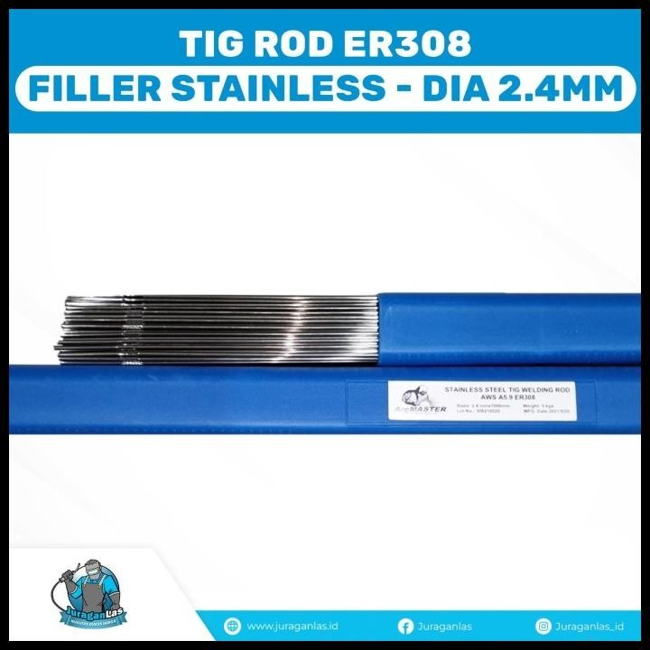 KAWAT LAS ARGON/TIG ROD/ FILLET STANLESS ER308 DIAMETER 2,4MM