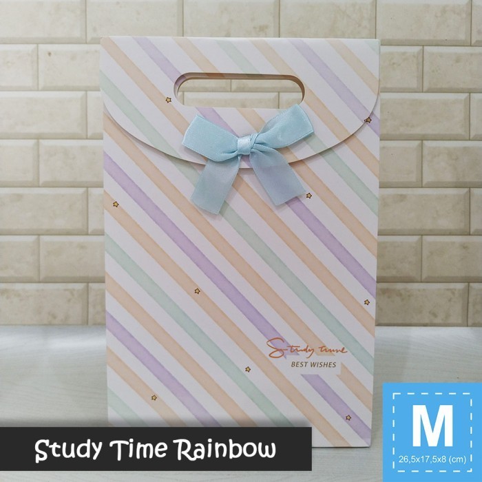 

Paper Bag Pita Motif Ukuran M / Tas Kertas Kado - STUDY TIME