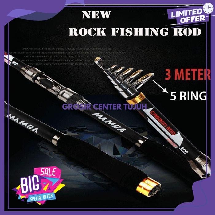 MAMBA JORAN PANCING CARBON FIBER SEA FISHING MAMBA JORAN PANCING CARBON FIBER SEA FISHING ROD TONGKA