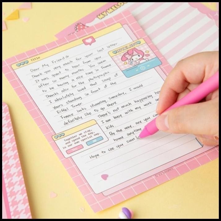 

TERBARU SANRIO MEMOPAD NOTEPAD CINNAMOROLL KUROMI MELODY 50 LEMBAR !