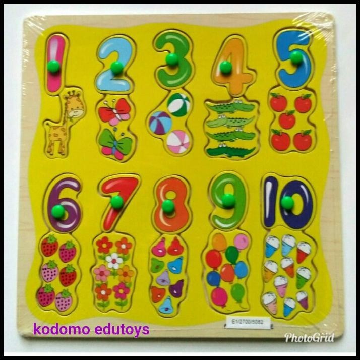 BEST DEAL PUZZLE KAYU ANGKA 1 - 10, MAINAN KAYU EDUKATIF ANAK TK PAUD 