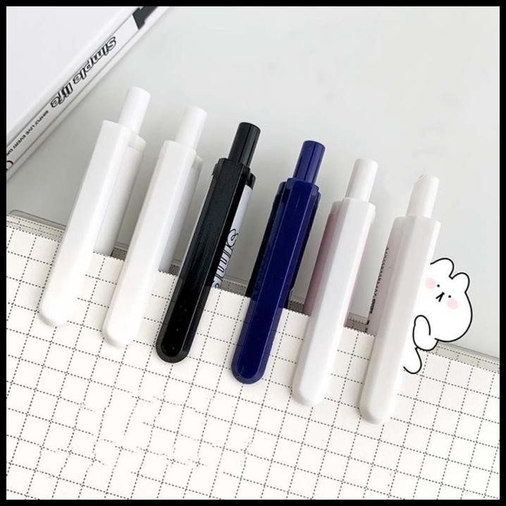 

TERMURAH 6PCS/SET PULPEN GEL 0.5MM MODEL TEKAN SIMPLE UNTUK PELAJAR / KANTOR !!!