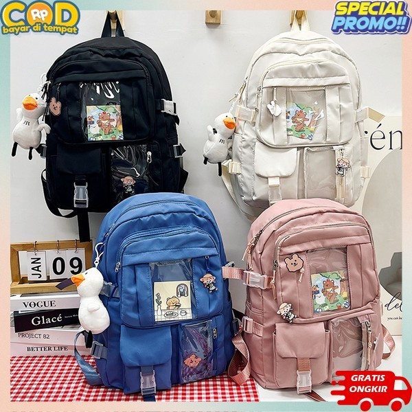 Tas Cewek Laptop Backpack Perempuan Dewasa Import Tas Punggung Sekolah Terbaru Bagpack Rensel Kuliah