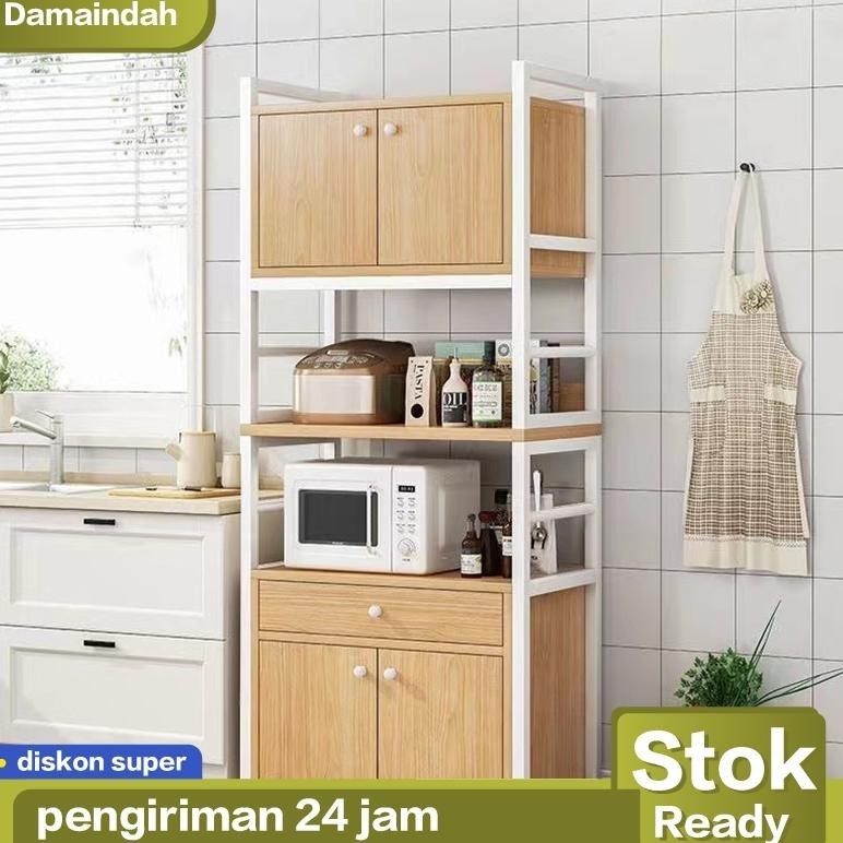 Rak Dapur Minimalis / Rak Oven / Rak Microwave / Lemari Dapur / Rak Dapur Serbaguna / Dapur Susun Mi