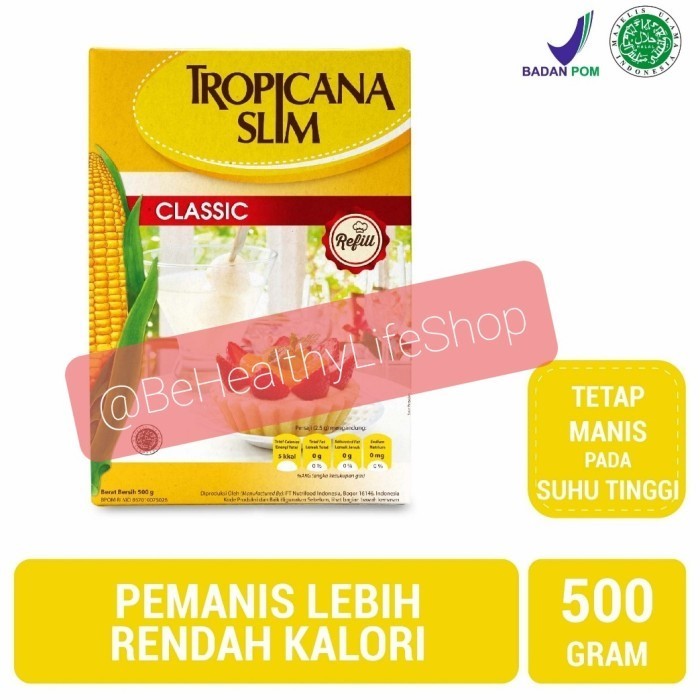 

Gula Tropicana Slim Sweetener Classic Refill 500 Gr - Adelineez