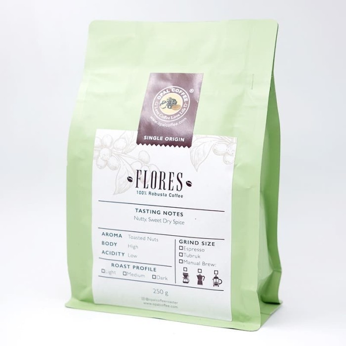

Opal Coffee - Flores Robusta Roasted Beans 250G