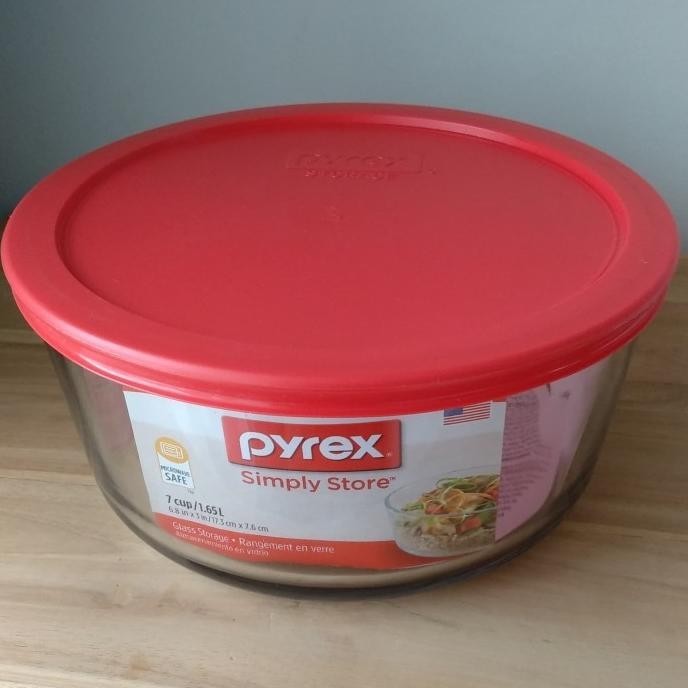 PYREX Storage Round 1650ml/ Wadah Saji Kaca /Mangkok Saji Kaca Premium AS01