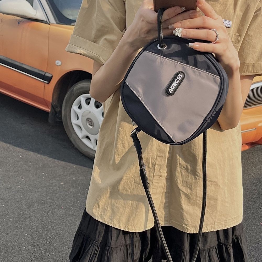 Tas Selempang Gaya Korea, Kantung Bahu Lucu Kain Nilon Olahraga Tas Ponsel