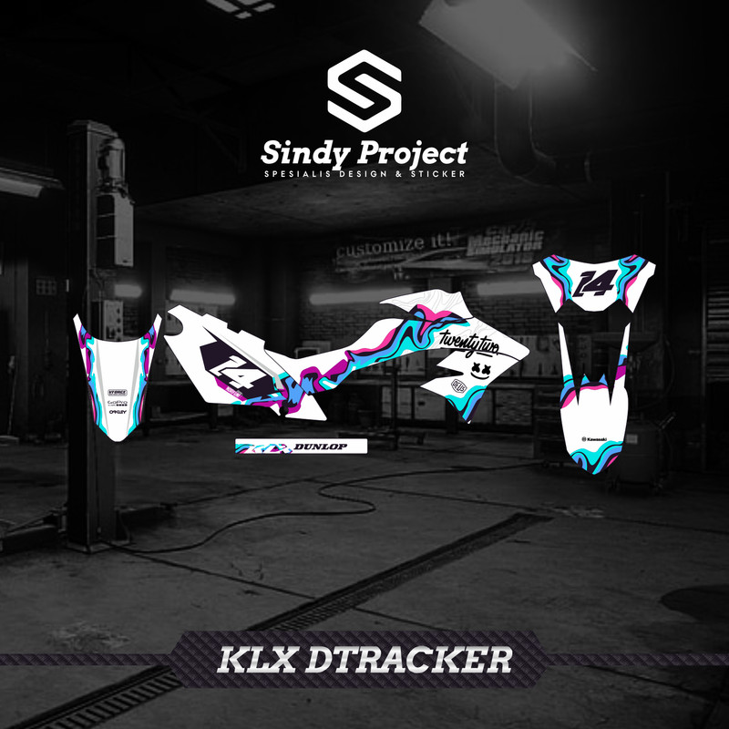 Striping Sticker Stiker Motor KLX DTRACKER D-Tracker kode 003