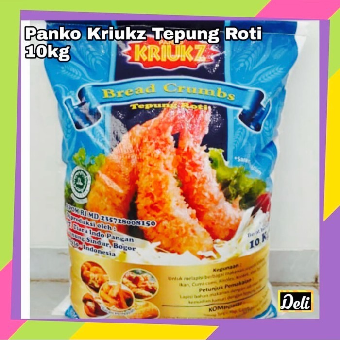 

Tepung Roti Kriukz X 10 Kg / Breadcrumb Kriukz X 10Kg Grab Gojek