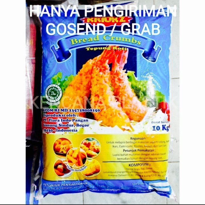 

Tepung Roti Kriukz White 10Kg / Panko Kriukz Putih 10Kg Gojek