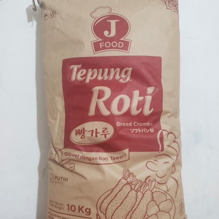 

J Food Tepung Roti Breadcrumbs Putih 10Kg