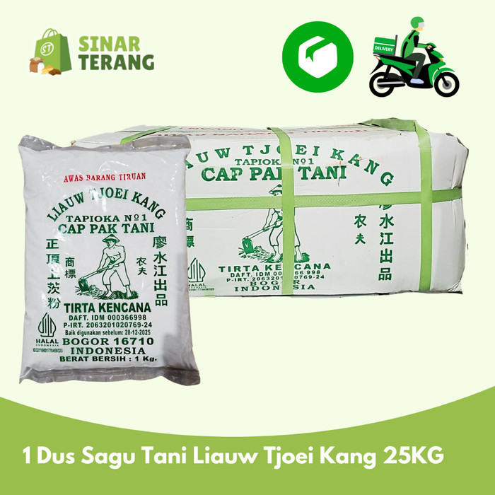 

Sagu Cap Pak Tani Liauw Tjoei Kang / Tepung Tapioka 1 Karton 25 Kg