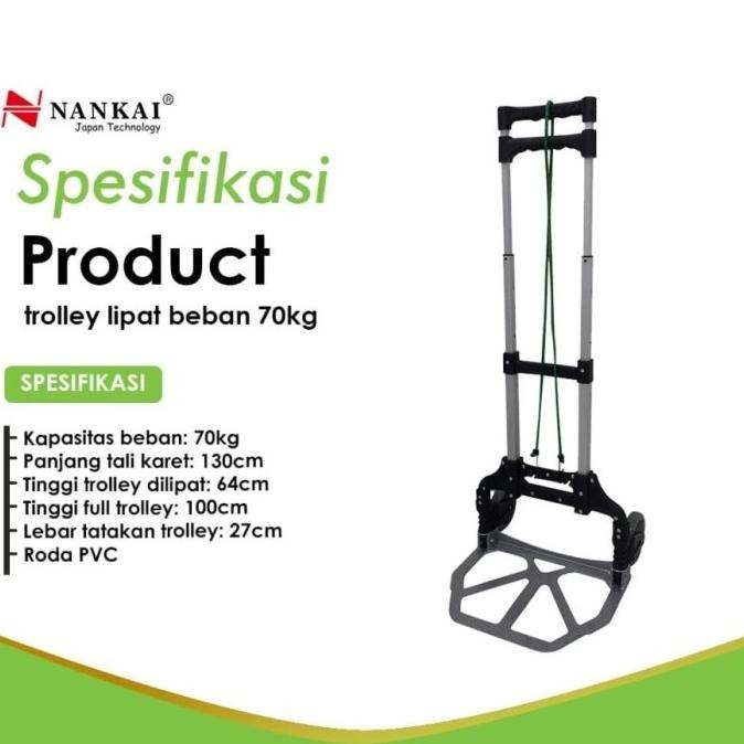Trolley Lipat Beban/ Troli Barang Lipat 70Kg Nankai