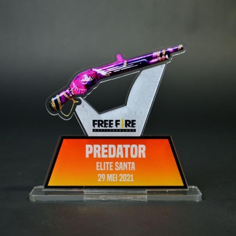 CR - Termurah Plakat Akrilik Custom/ Plakat Free Fire / Piala Kejuaraan/ Thropy Game TERLARIS