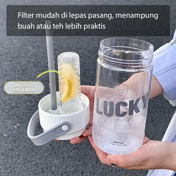 HUGO Botol Minum Transparan Infused Water Bottle Botol Minum Anak