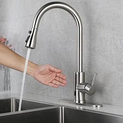 Kran Cuci Piring Tarik Sensor Stainless sus 304 Kran Sensor Otomatis CV Megah Jaya