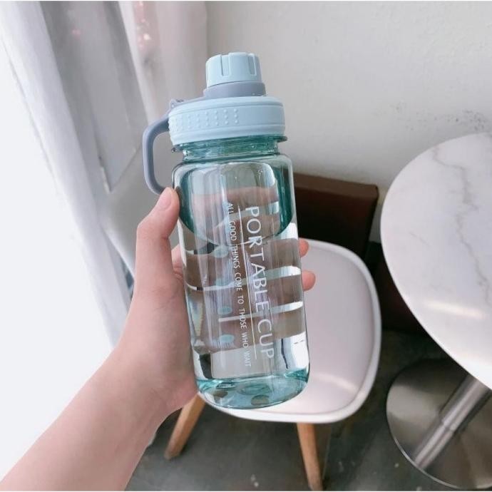 Botol Minum 1 Liter Portable Cup / Botol Minum Sekolah Kantor Olahraga