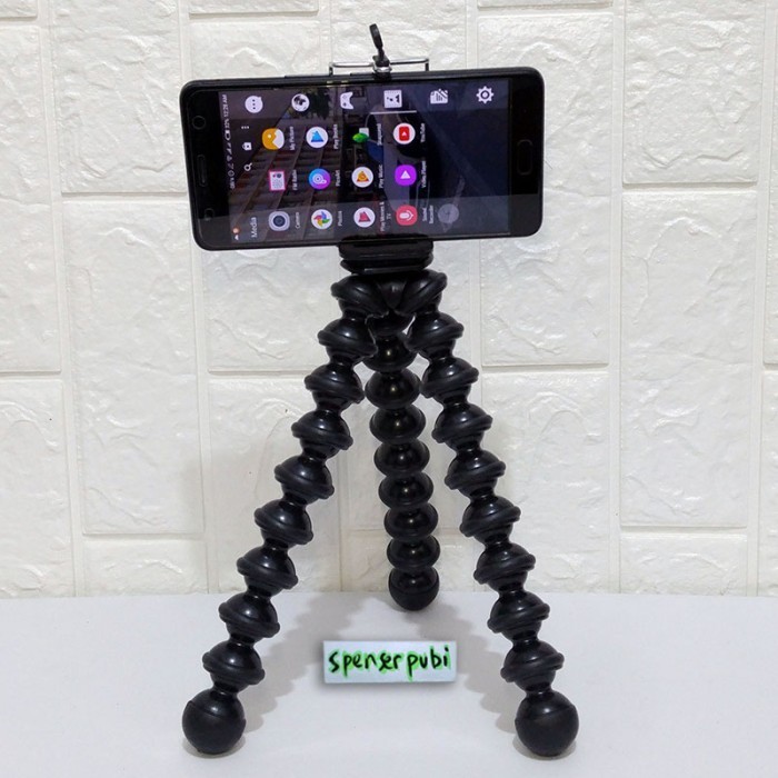 PAKET TRIPOD HP GORILLA POD LARGE ALL IPHONE ANDROID FLEKSIBEL OCTOPUS