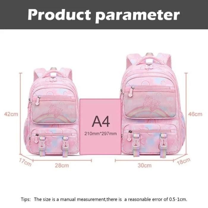Tas Sekolah Anti Air Model Kulkas/Ransel Anak Sekolah Cewek Sd Smp Sma