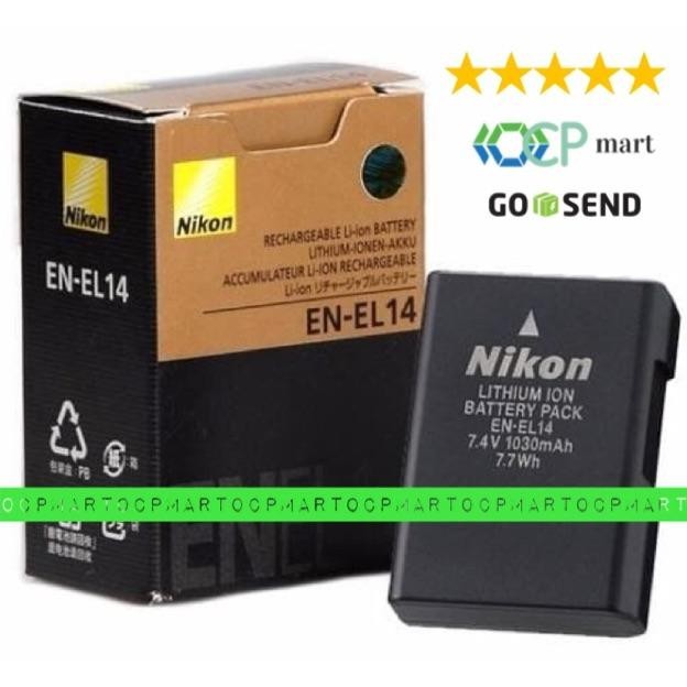 [BARU] Baterai Nikon EN-EL14 EN-EL14a Battery Nikon D3100 D3200 D3300 D3400 D5100 D5200 D5300 D5500 