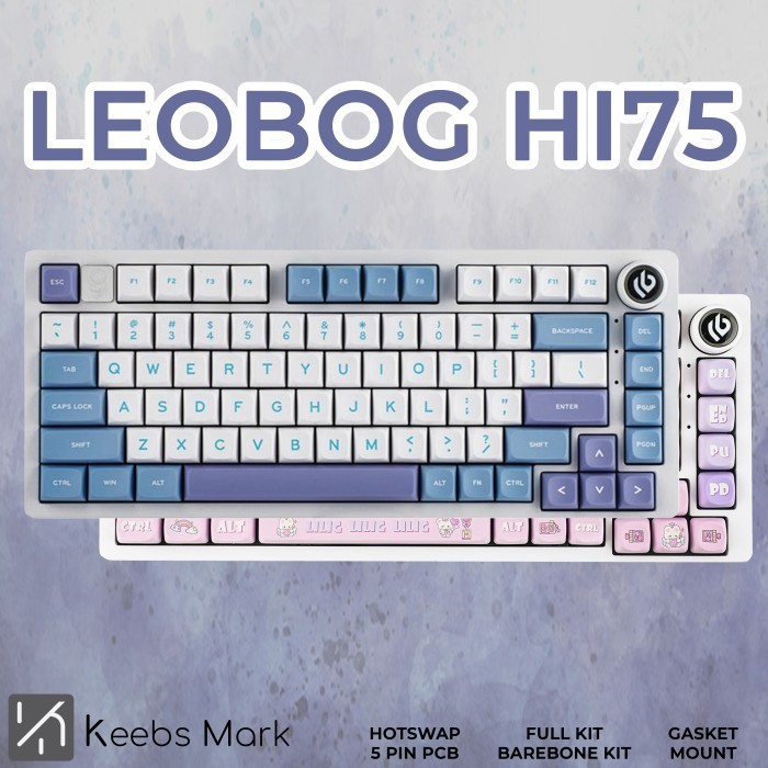 Ready LEOBOG HI75 RGB Wired Gasket Mount Fullkit / Barebone Mechanical Keyboard