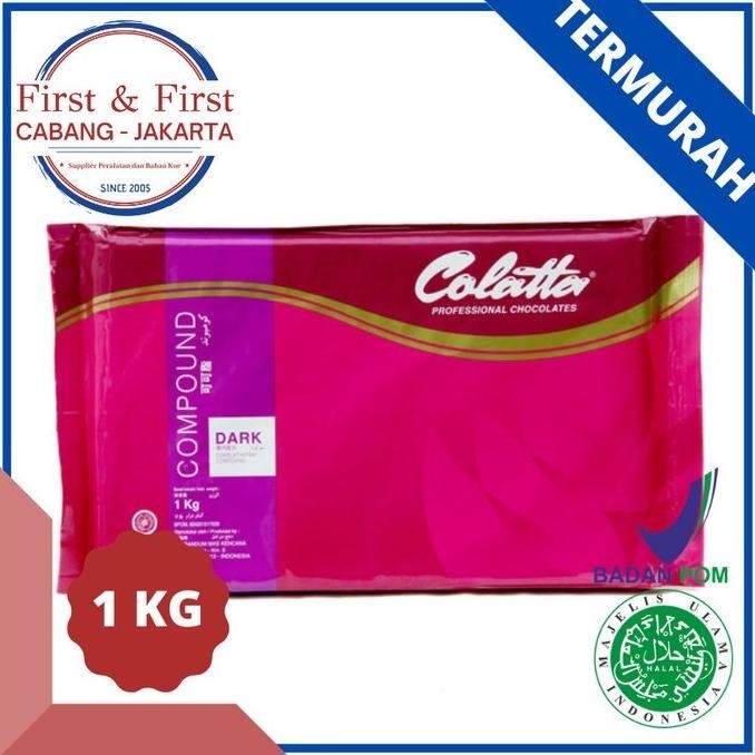 

Colatta Dark Compound 1 KG / coklat blok colata hitam 1kg