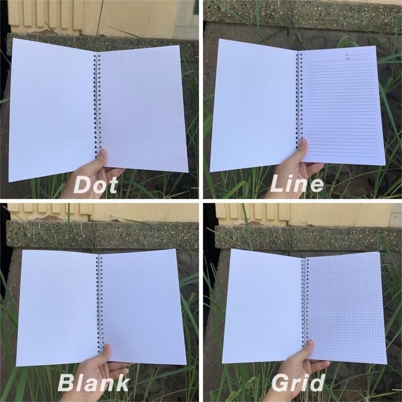 

BUKU CATATAN NOTEBOOK A5 80 GSM GRID DOT BLANK LINE ORIGINAL PRODUK