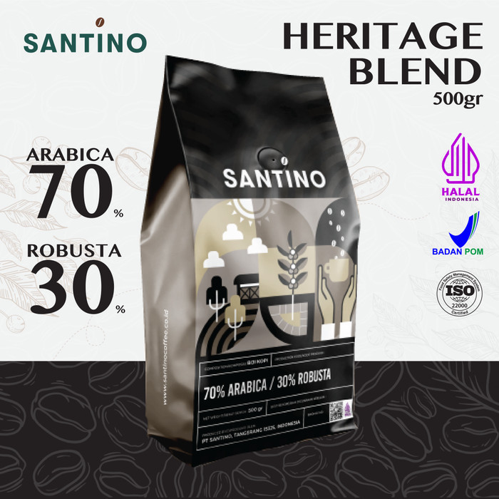 

Ready Santino Coffee Beans 70% Arabica 30% Robusta - Heritage Blend 500 gr