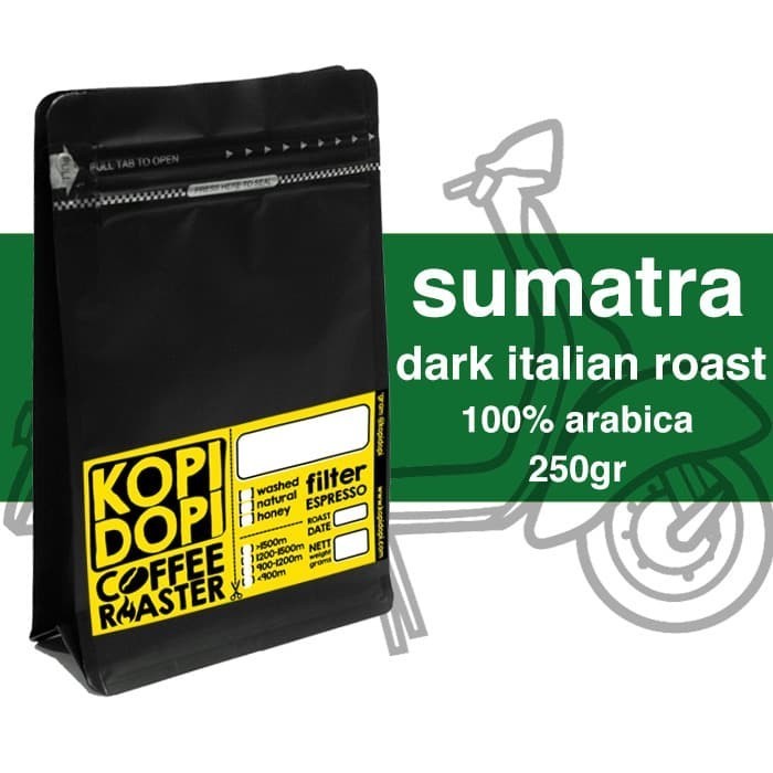 

Ready Kopi Arabika Aceh Gayo Starbucks Style Sumatra Dark Italian Roast 250g