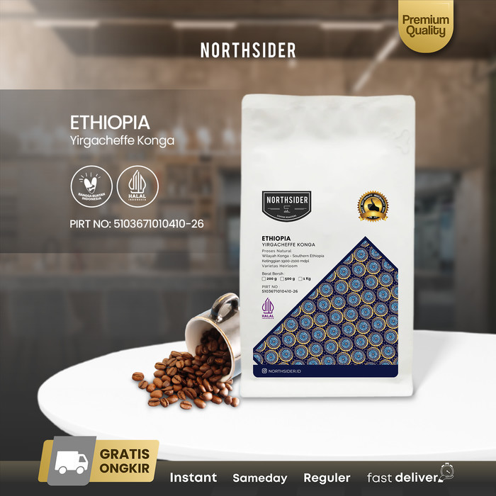 

Ready Northsider Kopi Arabika Ethiopia Yirgacheffe Konga Natural coffee 500g