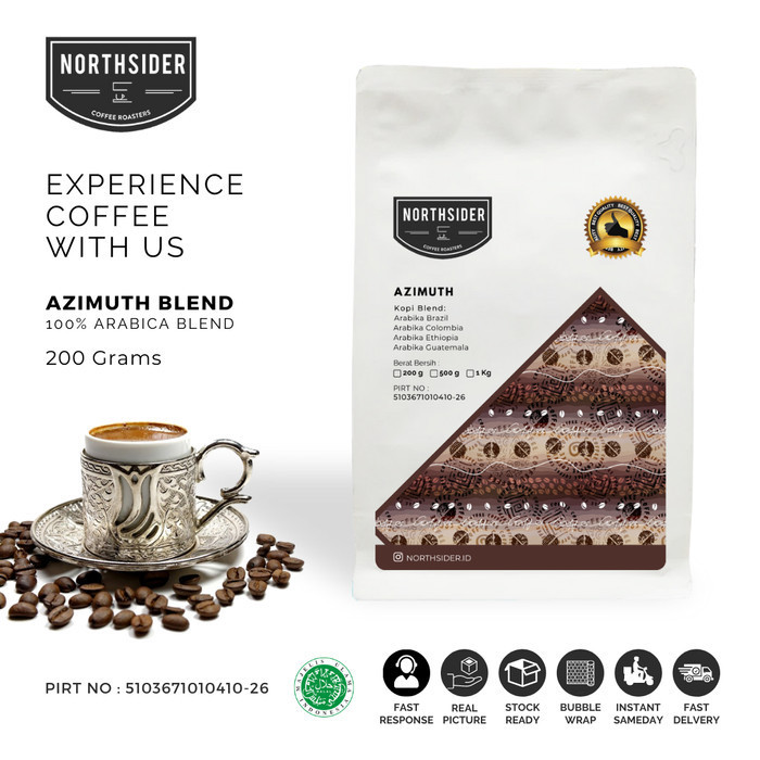 

Ready Northsider Kopi arabika Azimuth Blend for Espresso dan Cold brew 200g