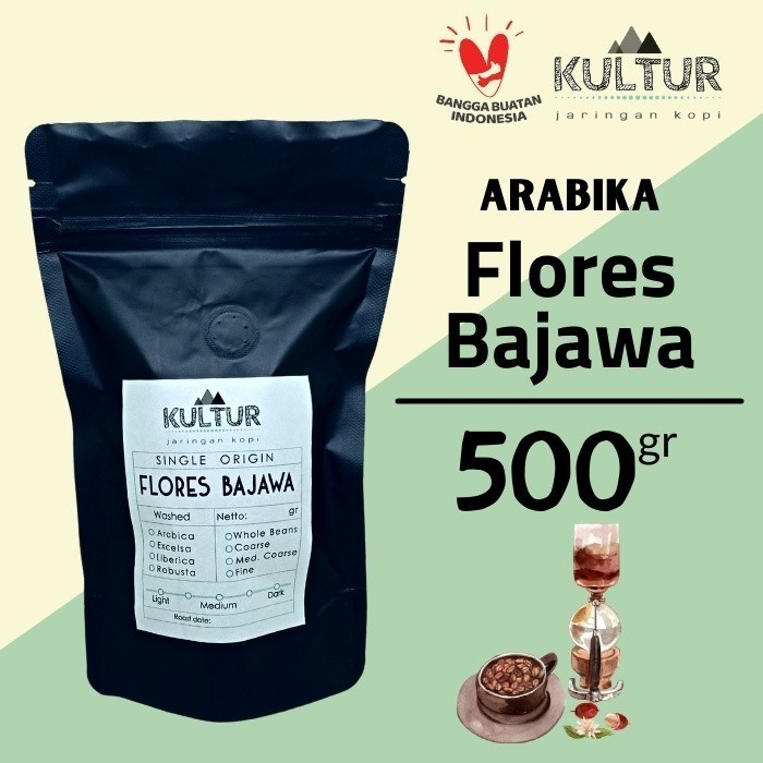 

Ready COFFEE BEAN BIJI KOPI ARABIKA FLORES BAJAWA PREMIUM 500 GR