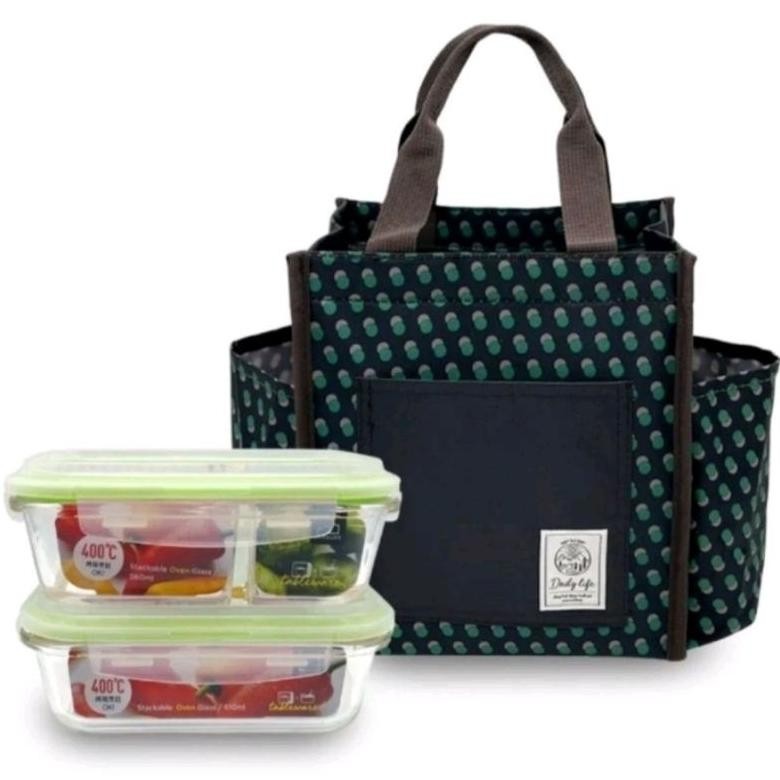 KJH lock n lock lunch box exclusive stackable oven glass container TERLARIS