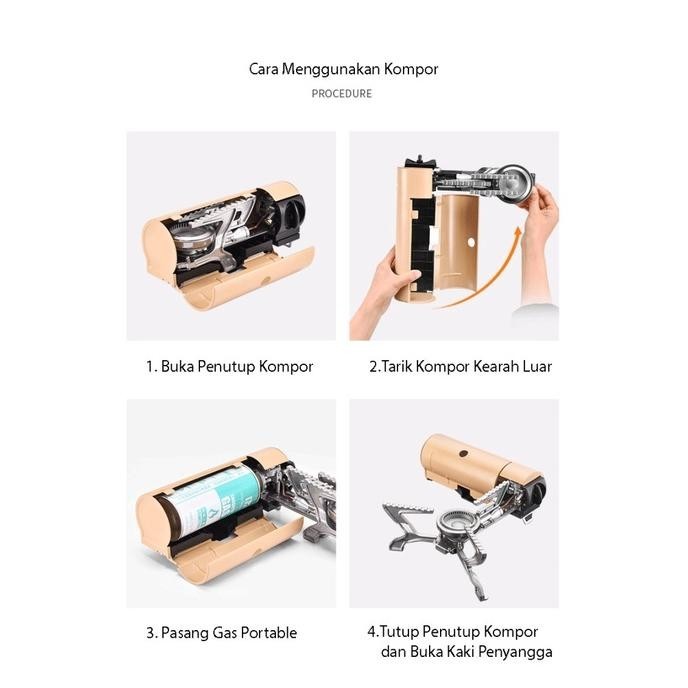 YUI ALLTREK Kompor Lipat GLAZER Gas Stove Portable Fire Boiler TERLARIS