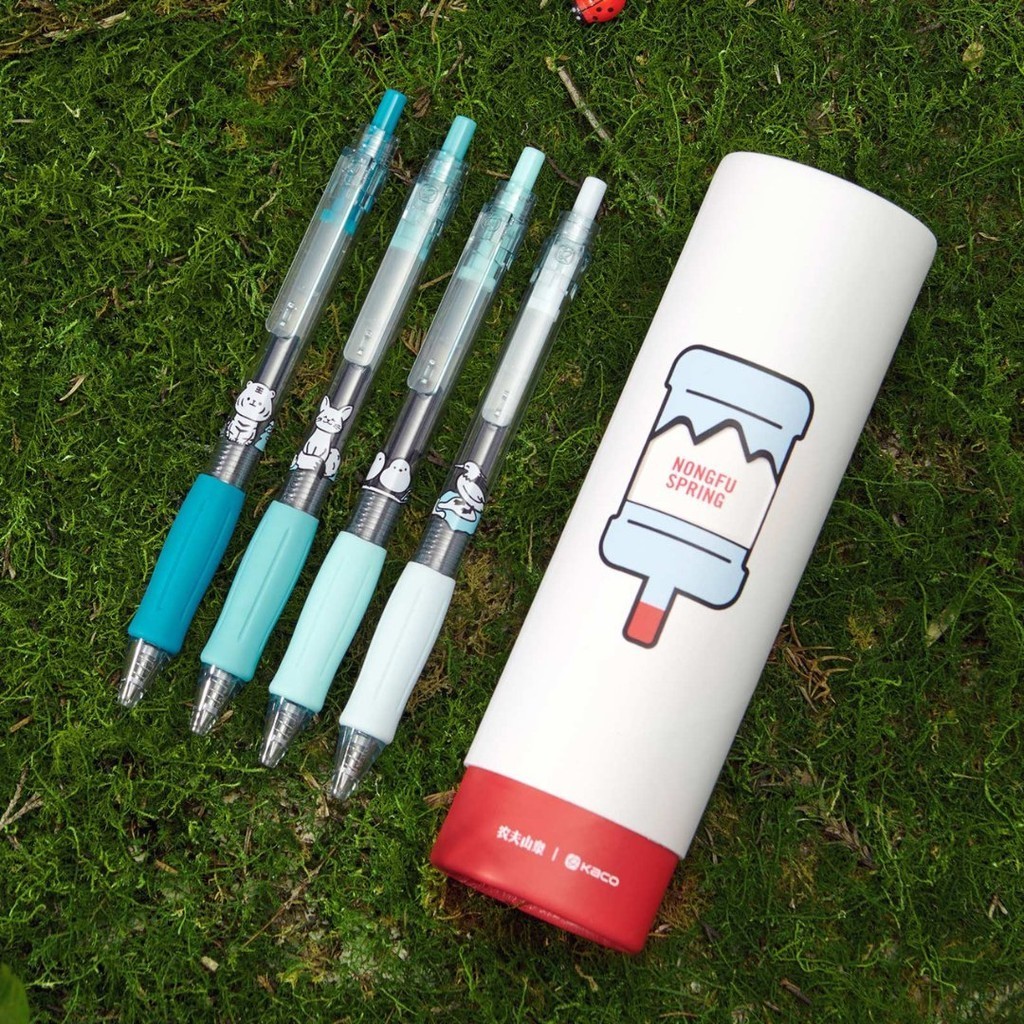 

Kaco Keybo Pulpen Gel Pen Tinta Biru NONGFU SPRING 4 PCS with Refill - KC4