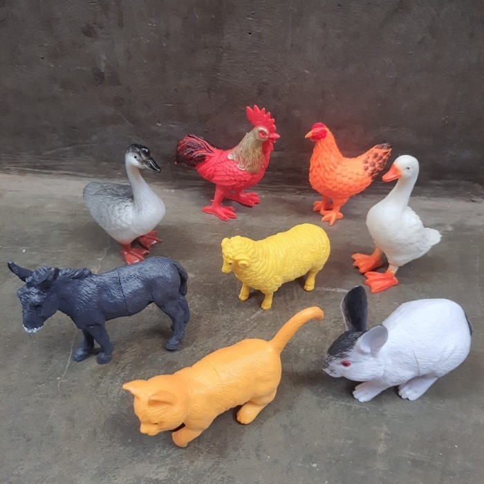 Cabre Mainan Miniatur Hewan Karet Hewan Ternak Lucu