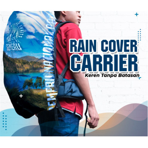 Rain Cover Carrier Bag Sarung Tas Gunung Motif Cowok Gunung Sak Semen