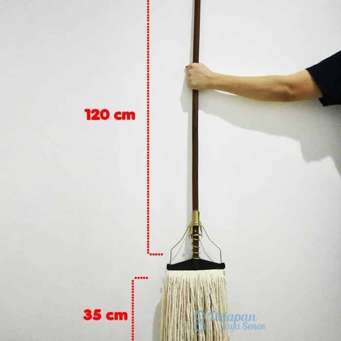 Pel Gagang Kayu Pel Lantai Pel Lantai Kayu Floor Mop Size Xl