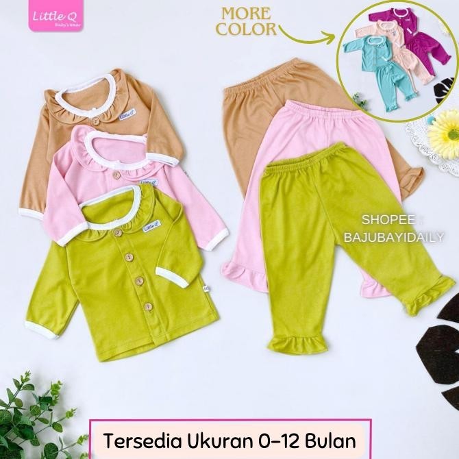 3 STEL (SML WARNA) SETELAN SET PAKAIAN PIYAMA BAJU TIDUR LENGAN PANJANG KANCING DEPAN CELANA PANJANG