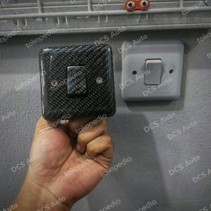 Saklar Lampu rumah carbon kevlar