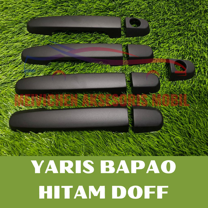 Caro Cover Handle Gagang Pintu Mobil Yaris Bapao Bakpao Hitam Doff