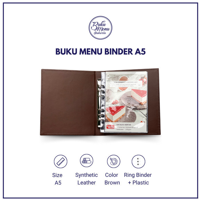 

Buku Menu Restoran Cafe Kulit Binder Ukuran A4 A5 - Ready Sto