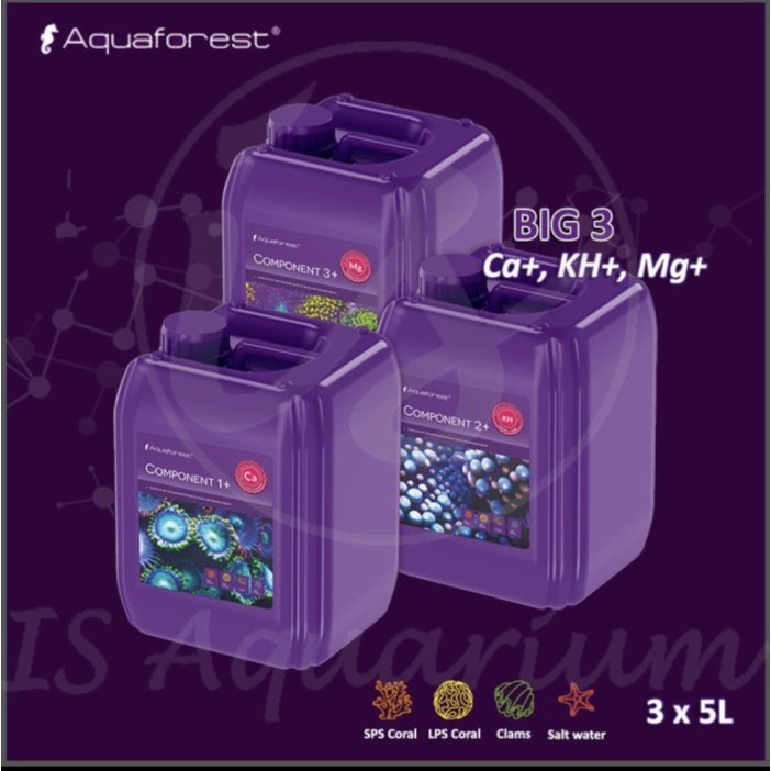 Sale Aquaforest Component 1+2+3+ Big 3 + Traceelement Repack 1 Liter